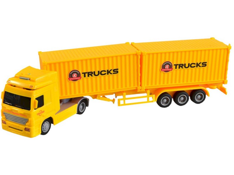 08432 - Kamion se dvěma kontejnery na setrvačník, 8 x 33 x 5 cm