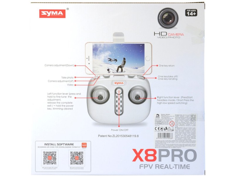 04006 - Syma Dron na dálkové ovládání, bílá