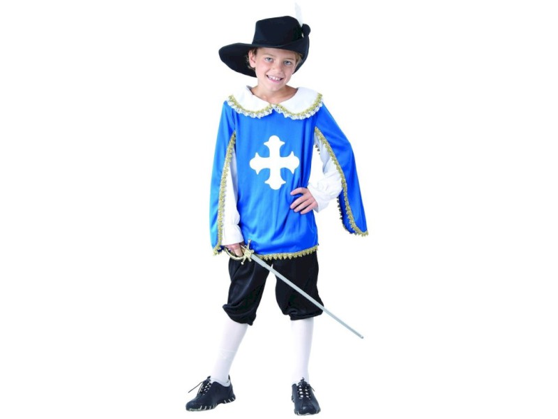 09496 - Šaty na karneval - mušketýr, 120 - 130 cm