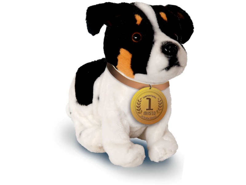 74811 - MaDe pejsek Ťapka 23 cm, černobílý