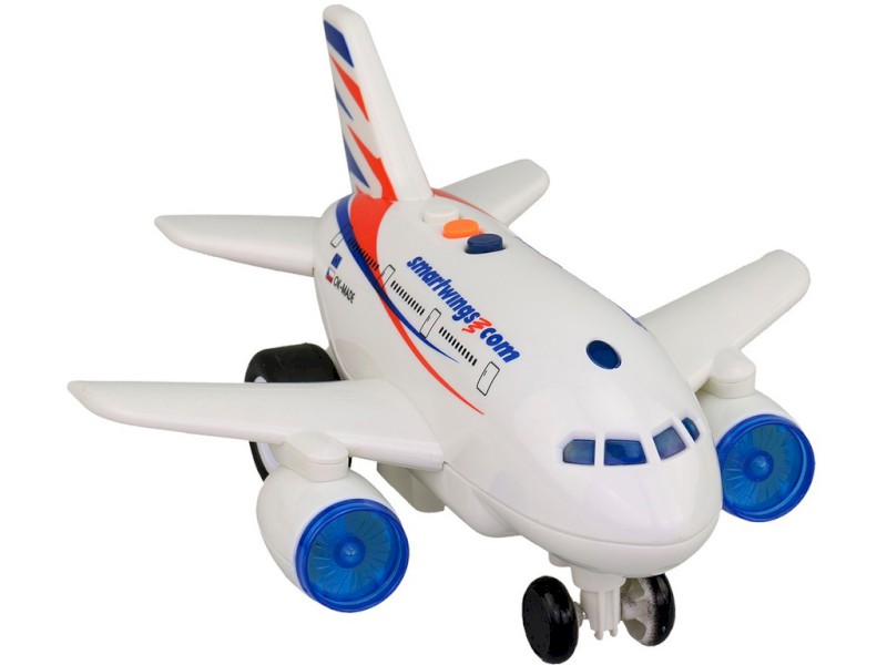 12619 - MaDe Letadlo Smartwings s hlášením kapitána a letušky, na setrvačník, 20 cm
