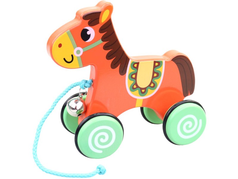 20367 - Dřevěné tahadlo, kůň, 16 cm