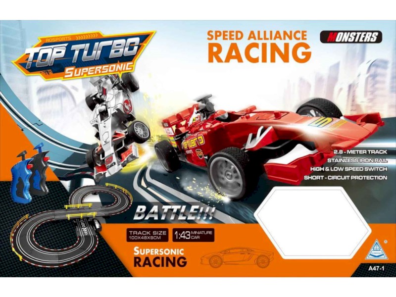 Autodráha, osmička, 100 x 48 x 9 cm, adapter