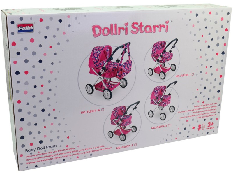 17185 - Kočárek s taškou, 41,5 x 11,5 x 65,5 cm