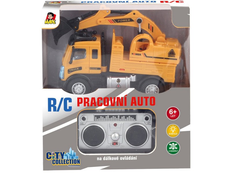 08445 - Bagr na dálkové ovládání, 4 kanál, 13,5 x 6 x 19,5 cm