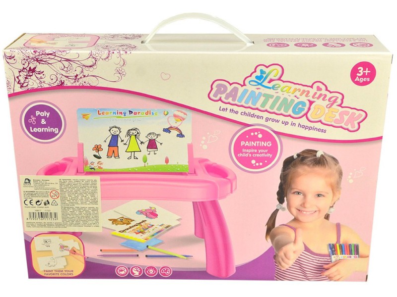 11723 - Kreslící tabule + stolek holky 38 x 26 x 30 cm