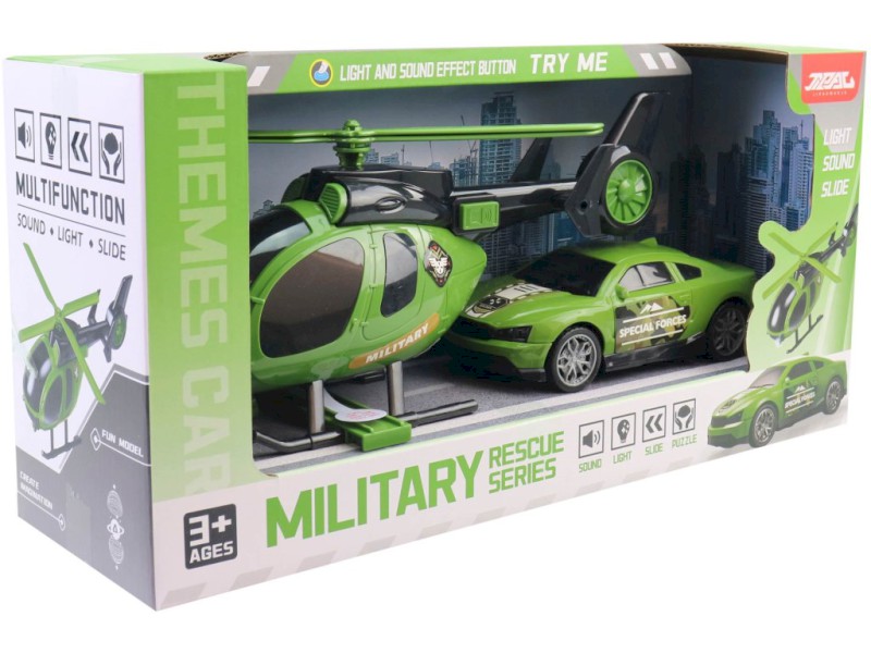 Vojenská sada s bateriemi, 29 x 13 x 11,5cm