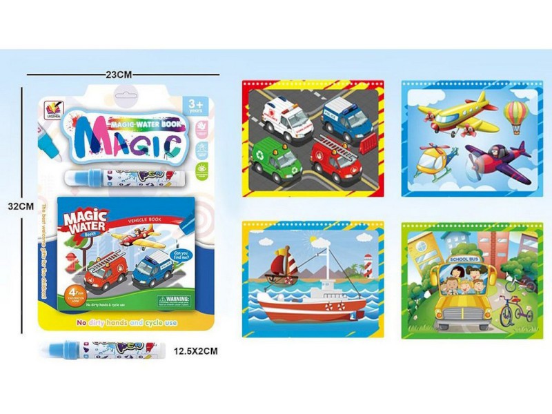 07863 - Kouzelné malování, dopravní prostředky, 31 x 23 cm