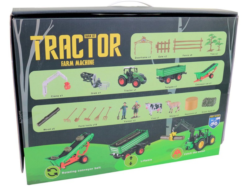 16353 - Traktor s farmou a příslušenstvím, 45 kusů