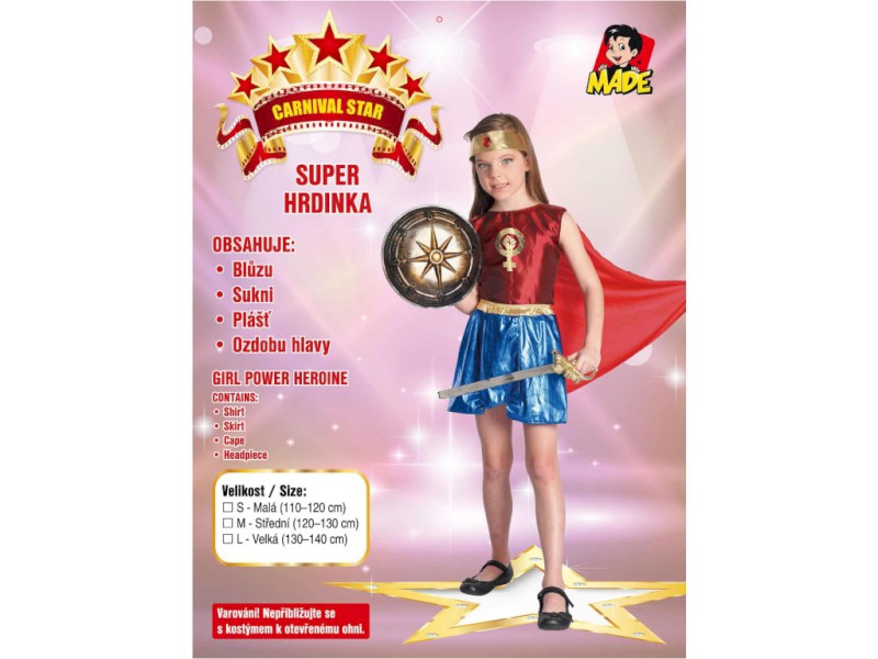 09344 - Šaty na karneval - hrdinka, 130 - 140 cm