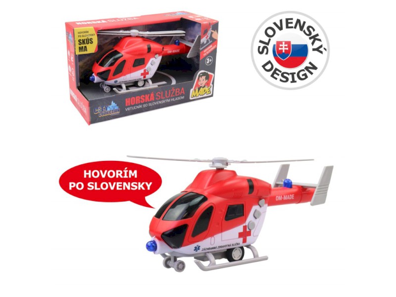 MADE Vrtulník záchranný SK na setrvačník se světlem a zvukem