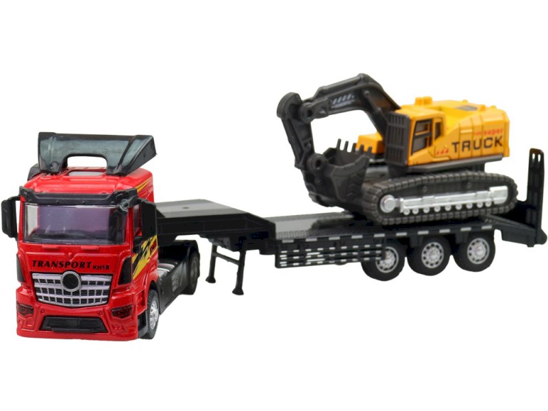 Auto s přívěsem a bagrem, 26 cm