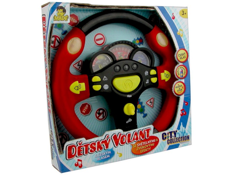 MaDe zvukový volant červená česky mluvící