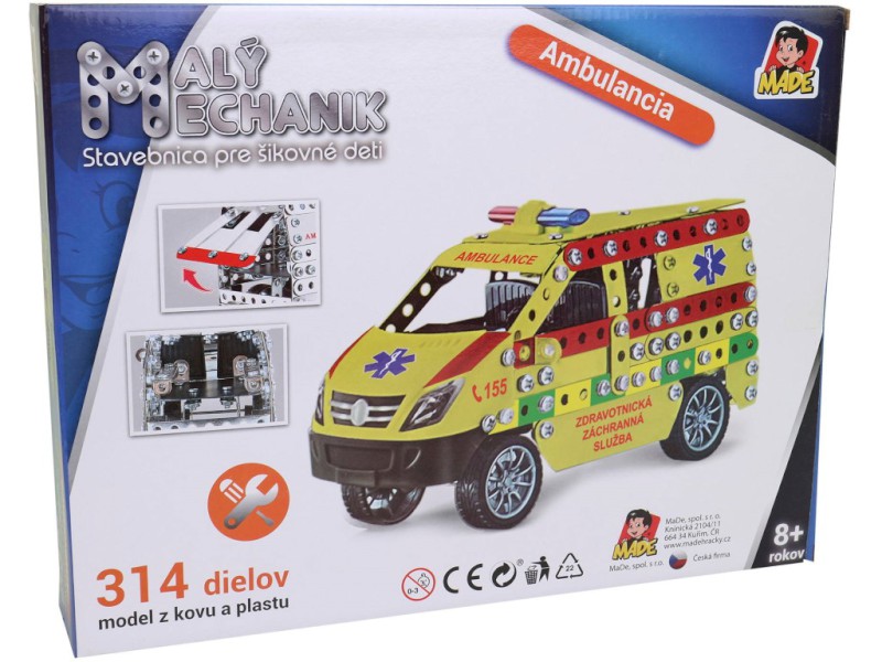 Malý mechanik ambulance, 314 ks, 18 x 7 x 10 cm