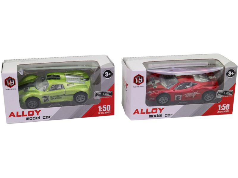 18749 - Auto závodní, kovové, 8 cm