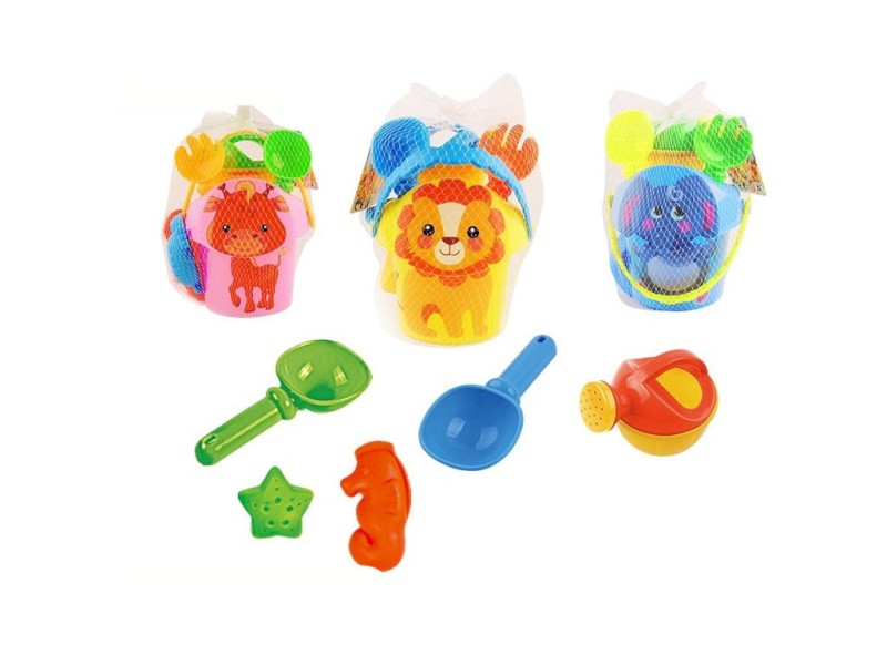 18807 - Souprava na písek se zvířátkem, 7 ks, 14,5 x 14 x 22,5 cm