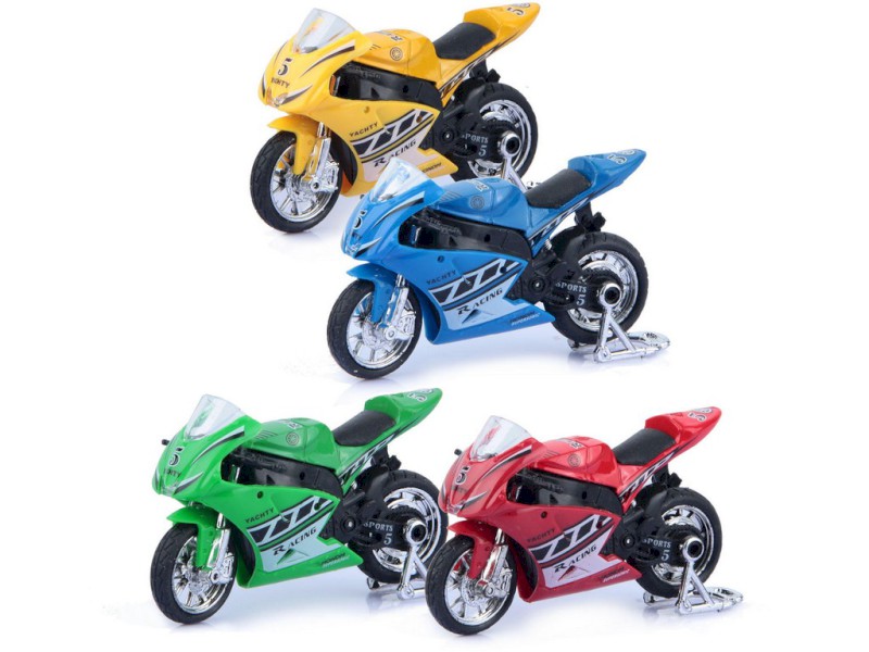 14847 - Motorka závodní kovová, 11 cm