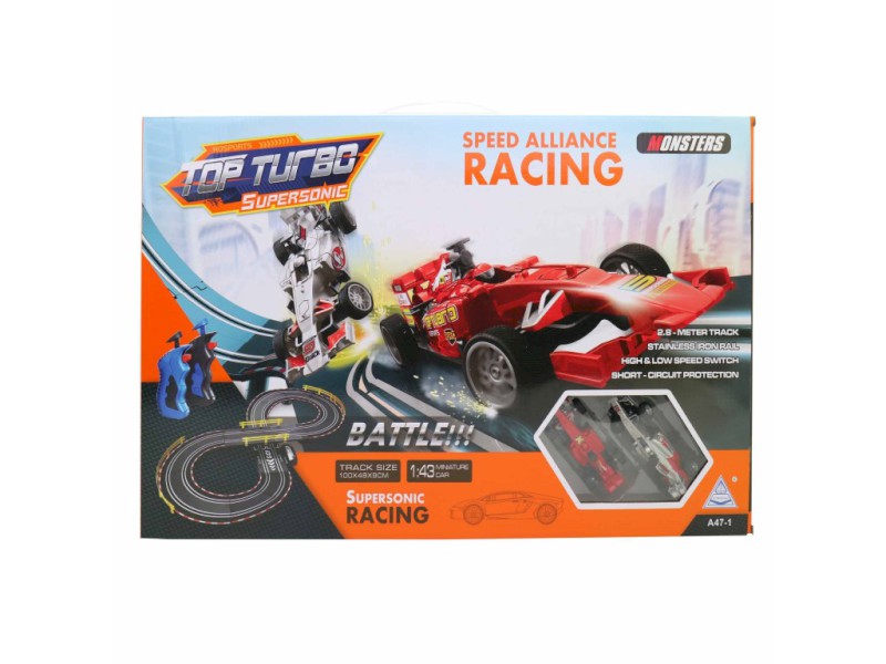 Autodráha, osmička, 100 x 48 x 9 cm, adapter