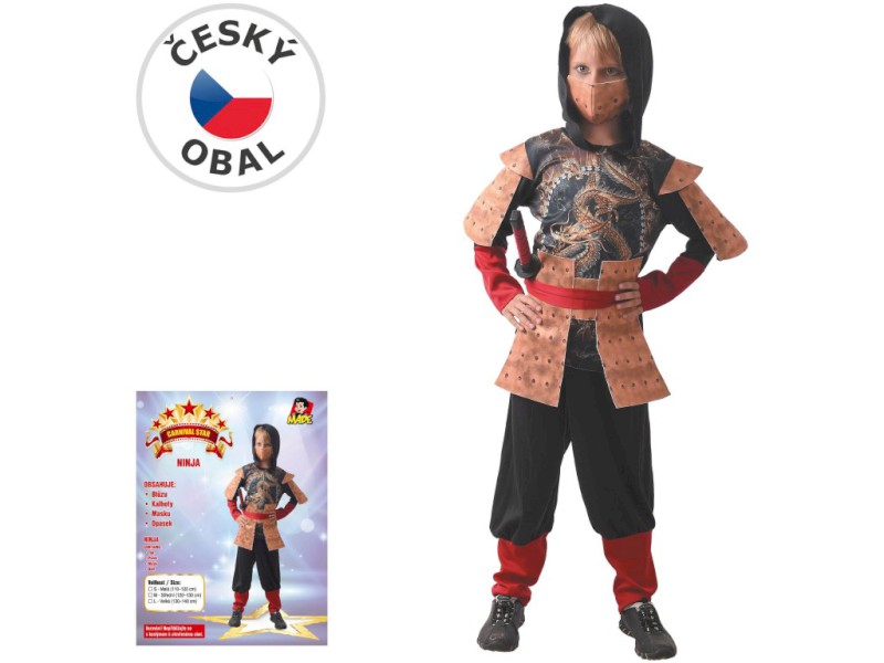 09561 - Šaty na karneval - Ninja, 110 - 120 cm