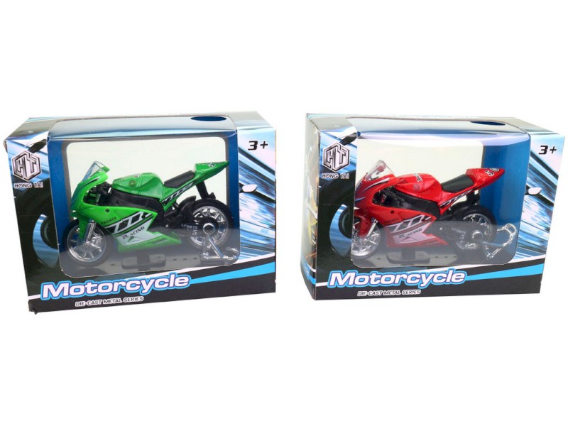 14847 - Motorka závodní kovová, 11 cm