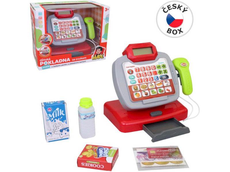 01784 - Pokladna na baterie, český design, 20 cm