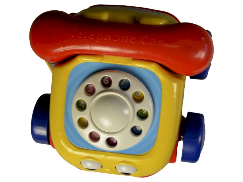 00431 - Telefon se šnůrkou, na tahání, 18 cm