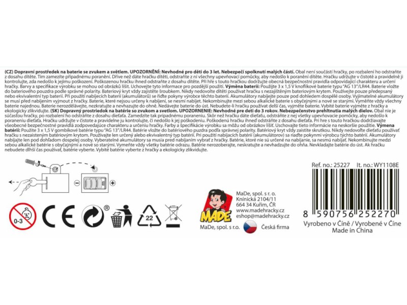 Vrtulník 1:32 s bateriemi