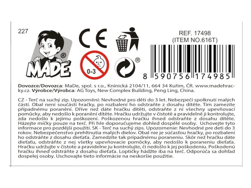 17498 - Terč s míčky a šipkami, 42 cm