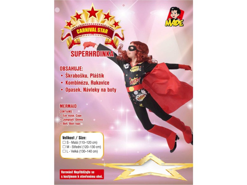 09614 - Šaty na karneval - superhrdinka, 130 - 140 cm
