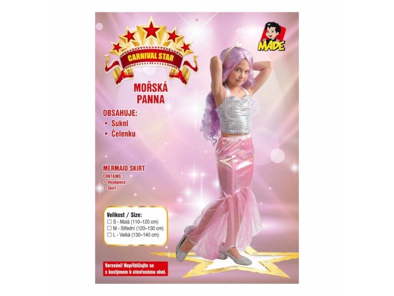 09138 - Šaty na karneval - mořská panna,  110 - 120 cm