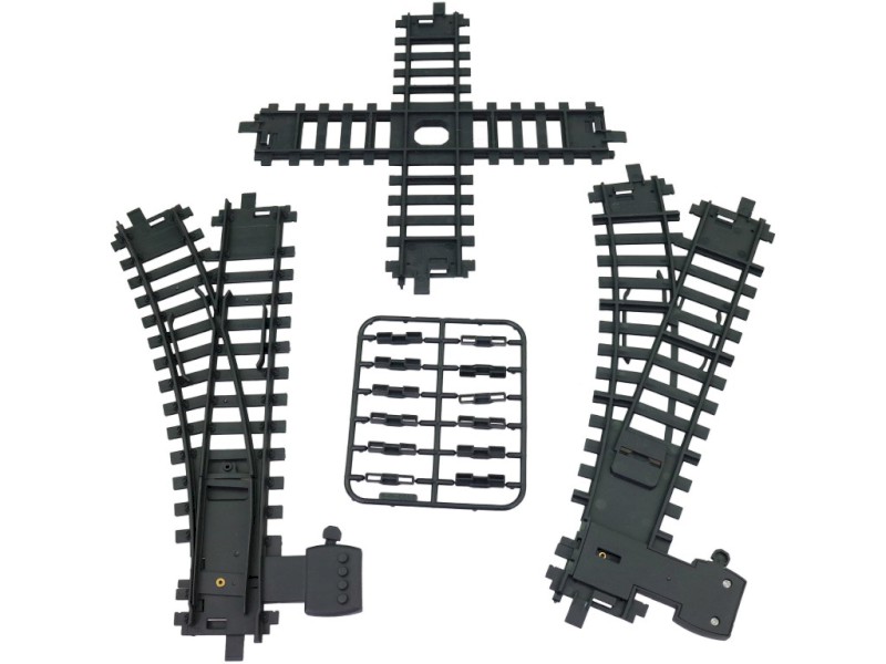 20535 - Koleje sada, 22 cm, 1 x křížení, 2 x vyhýbka, spojky