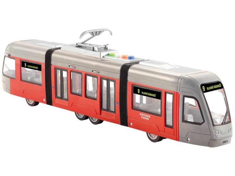 MaDe Tramvaj na setrvačník svítí a mluví česky