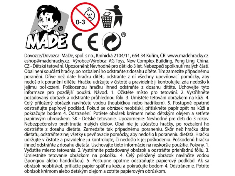 Tetování pro holky, 36 ks v display boxu