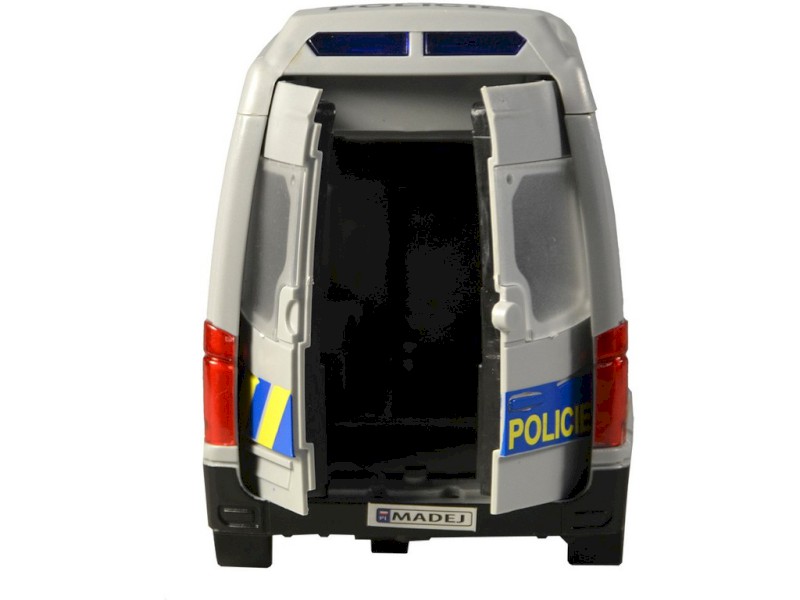 MaDe Auto policejní dodávka, na setrvačník s reálným hlasem posádky, 21 cm
