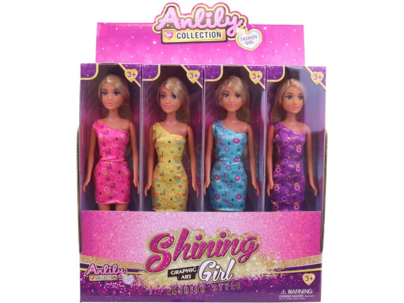 Panenka v šatech, 12 ks v display boxu, 30 cm