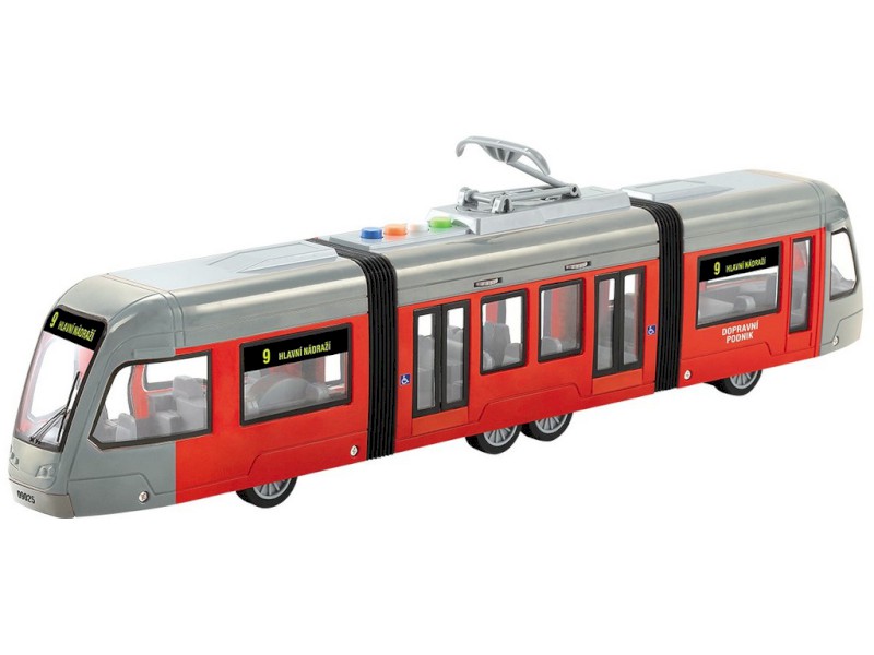 MaDe Tramvaj na setrvačník svítí a mluví česky