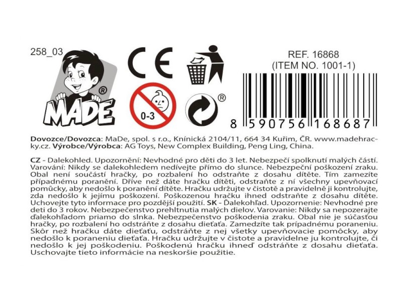 16868 - Dalekohled 45 x 25 x 9 cm