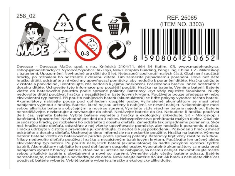 Mikroskop, 11,5 x 7,5 x 20,5cm