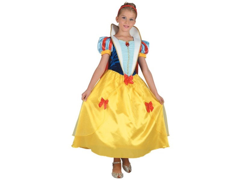 00982 - Šaty na karneval - sněhurka,  120- 130 cm