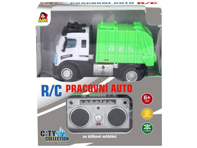 08449 - Auto popelářské na dálkové ovládání, 12 x 7 x 6 cm