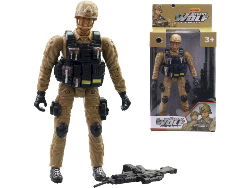 Figurka voják s příslušenstvím, 18 cm