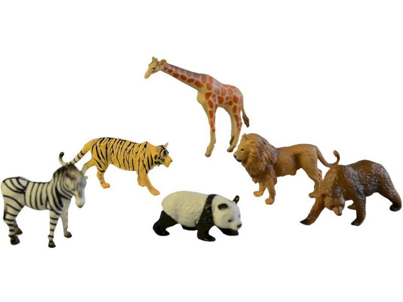 07315 - MaDe Zvířátka v boxu tropická, 6 ks, 46 x 7 cm