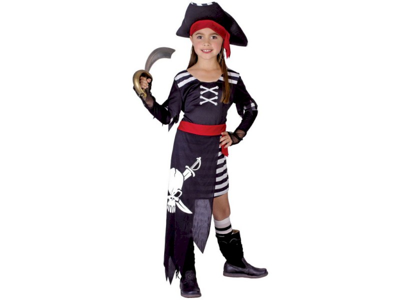 50229 - Kostým na karneval - Pirátka, 110-120 cm