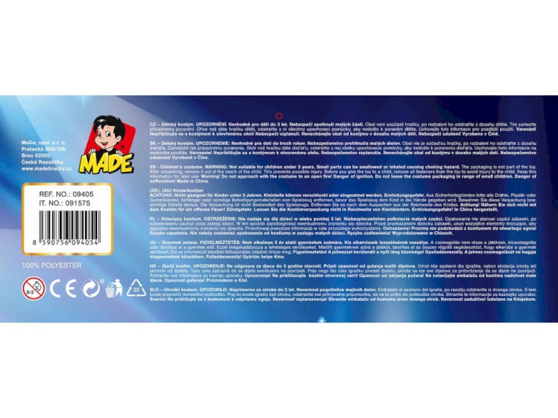 09405 - Šaty na karneval - kovbojská dívka, 110 - 120 cm