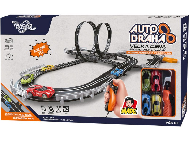 16017 - Autodráha, délka 700 cm, 140 x 120 x 31 cm