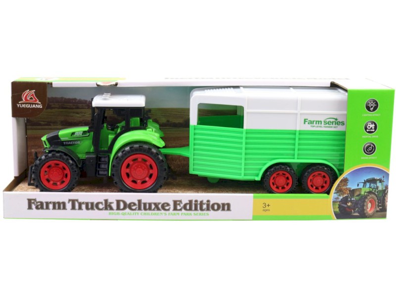 Traktor s přívěsem, 40 x 10 x 14cm