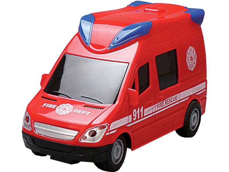 14751 - Auto hasičské na dálkové ovládání, se světlem a zvukem, 21 cm