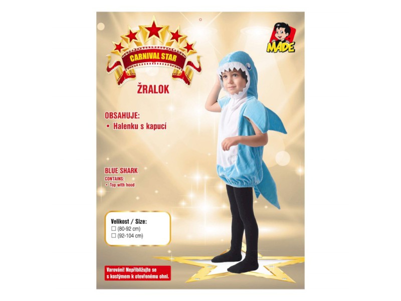 09728 - Šaty na karneval - žralok, 92- 104 cm