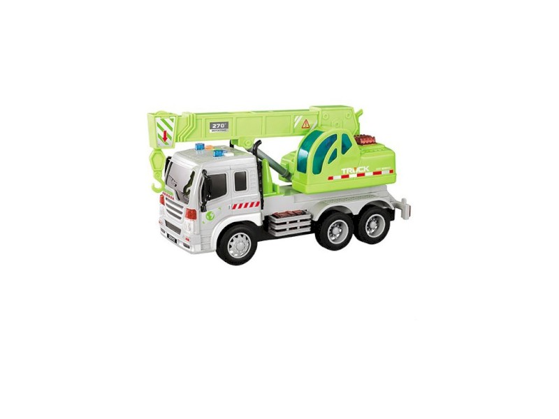 14282 - Auto jeřáb na setrvačník, se světlem a zvukem, na baterie, 27,5 x 10 x14 cm