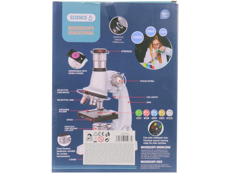 Mikroskop, 34,5 x 8,5 x 23,5cm